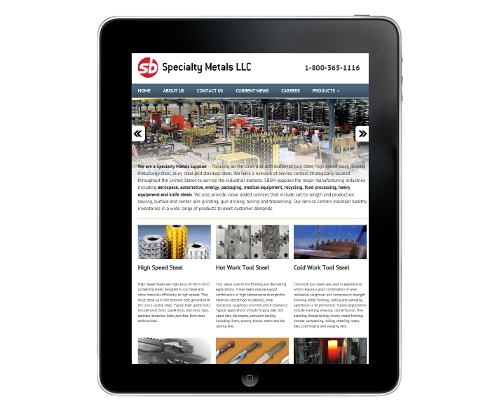 commercial industrial website tablet