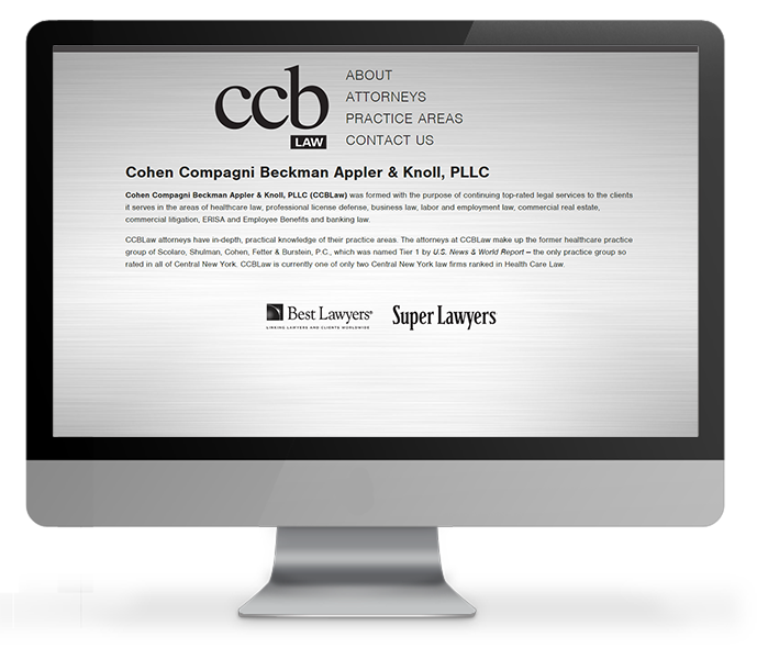 legal website design for CCB law Desktop view from acs inc web design and seo 
