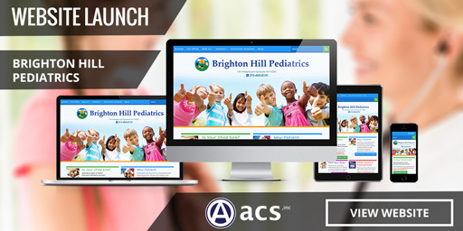 Pediatric Website Design medical website design brighton hill pediatrics website launch acs logo view website button