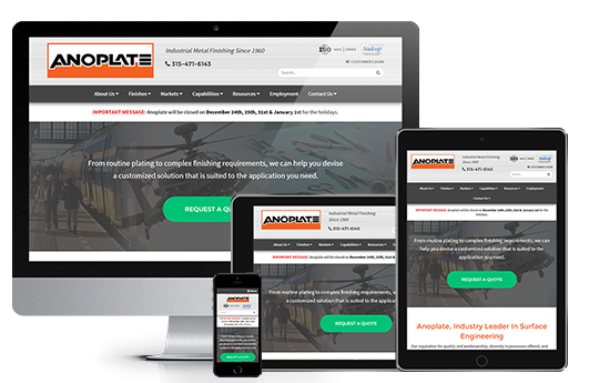 industrial web design, responsive web design