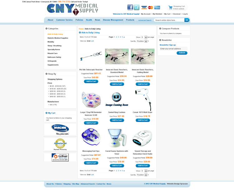 medical ecommerce website