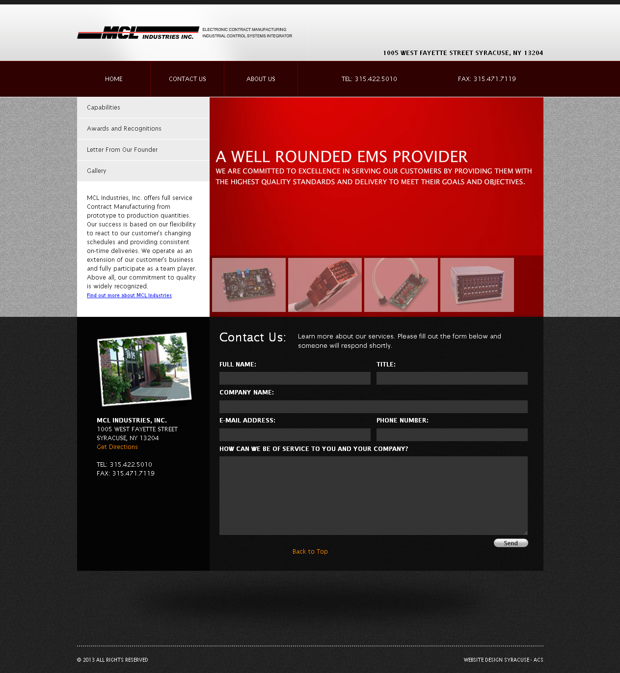 industrial web design - MCL Industries