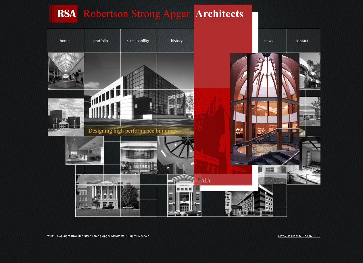 architecture web design homepage