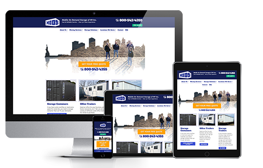 responsive web design for storage company mobile on demand ny by acs inc web design and seo