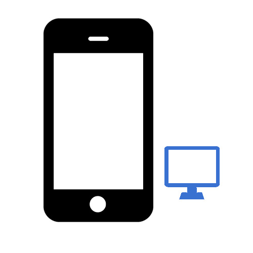 Iphone versus computer icon