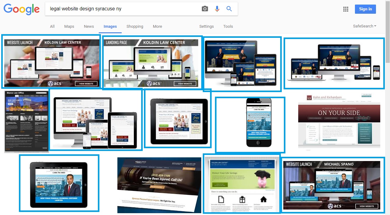 image seo for legal website design from acs web design and seo