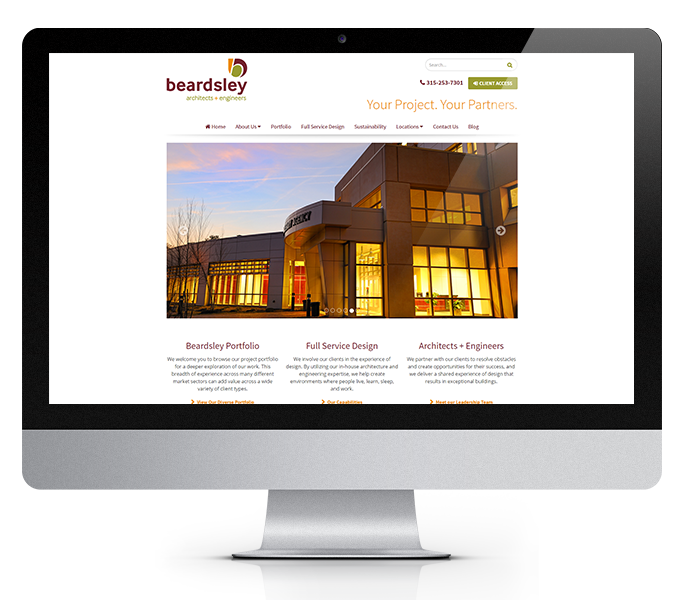 architecture website design desktop view of beardsley from acs inc web design and seo