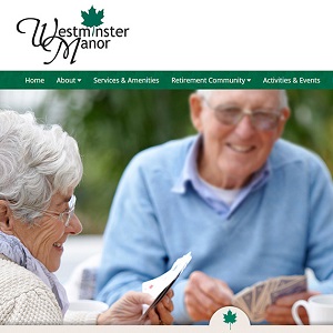 responsive web design for assisted living westminster manor