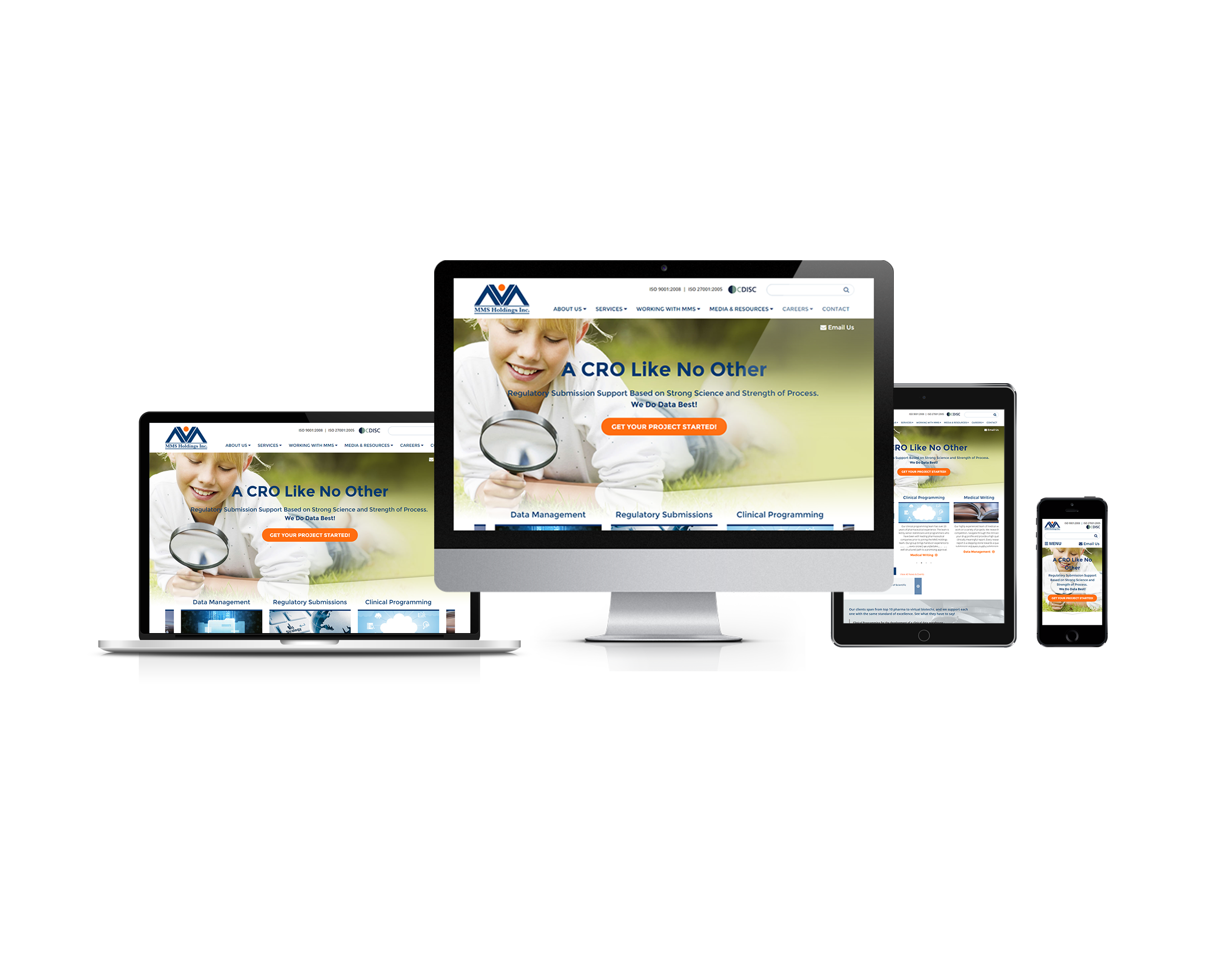 healthcare website design and responsive web design for mms holdings by acs 