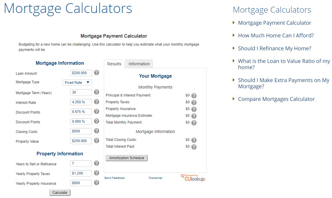 best credit union website design calculators by acs 