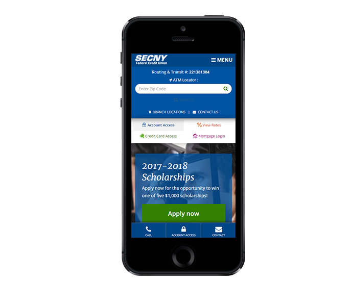 best credit union website design mobile friendly by acs