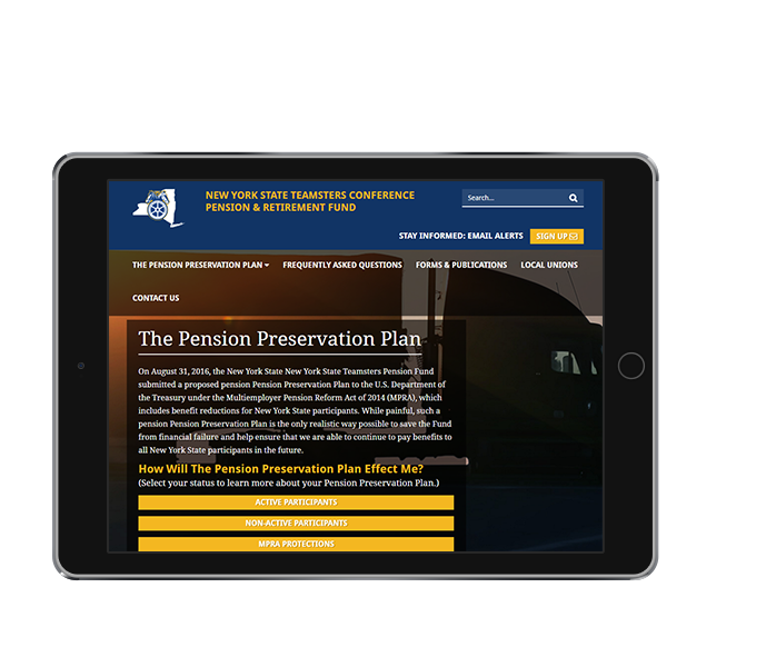 government website design tablet landscape teamsters from acs web design and seo