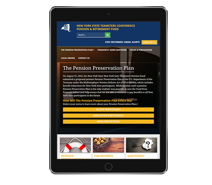 government website design tablet portrait teamsters from acs web design and seo