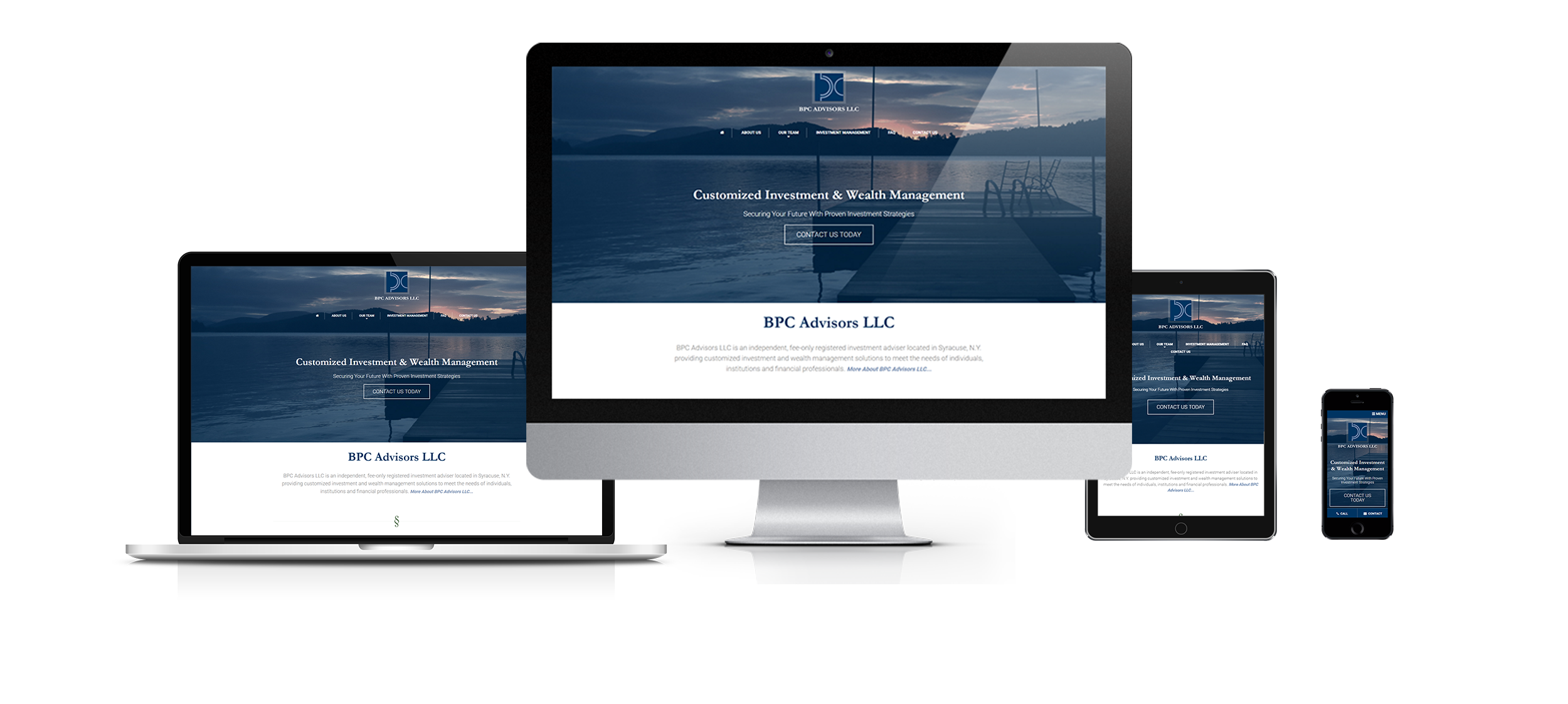 financial advisor website design and responsive web design for bpc advisors from acs web design and seo