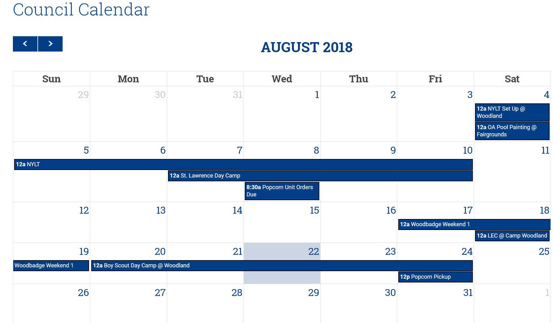 web design company custom event calendars for cnybs from acs web design and seo