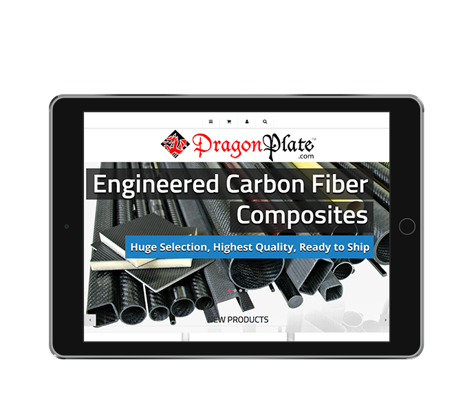 enterprise eCommerce website design dragonplate tablet landscape from acs web design and seo