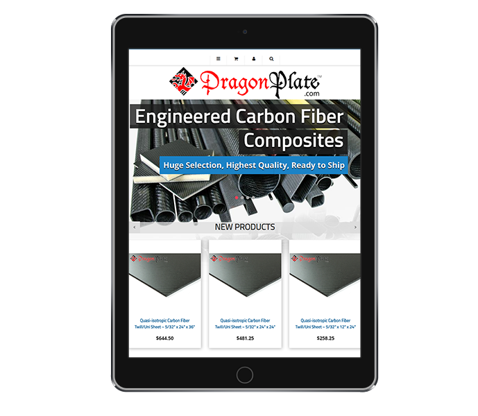 enterprise eCommerce website design dragonplate tablet portrait from acs web design and seo