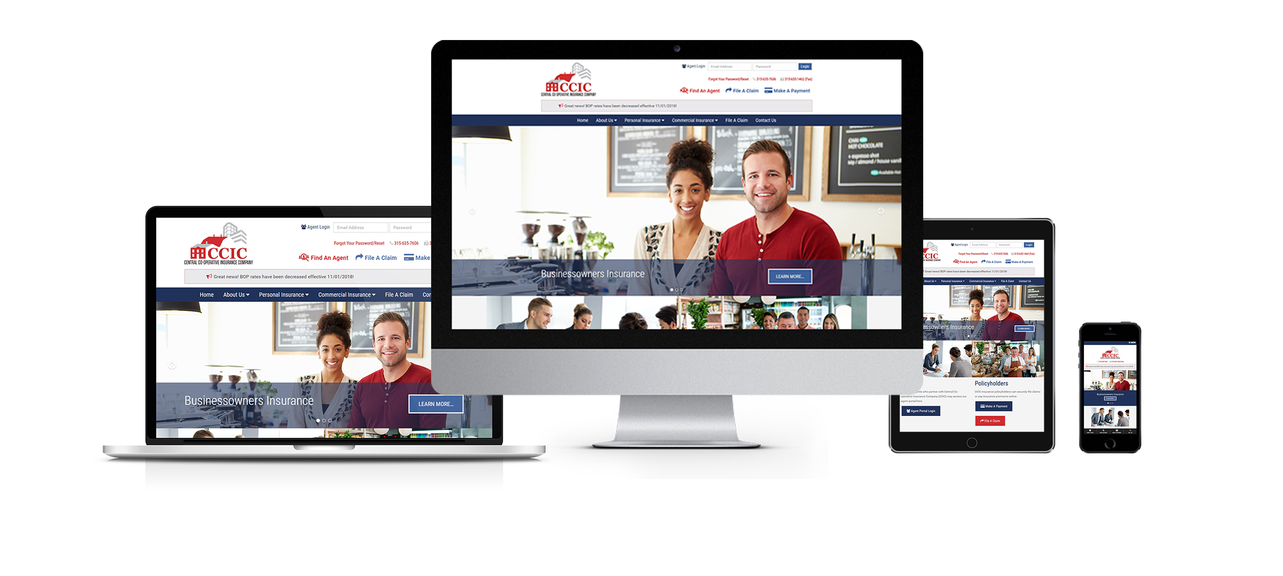 insurance website design responsive web design ccic from acs web design and seo