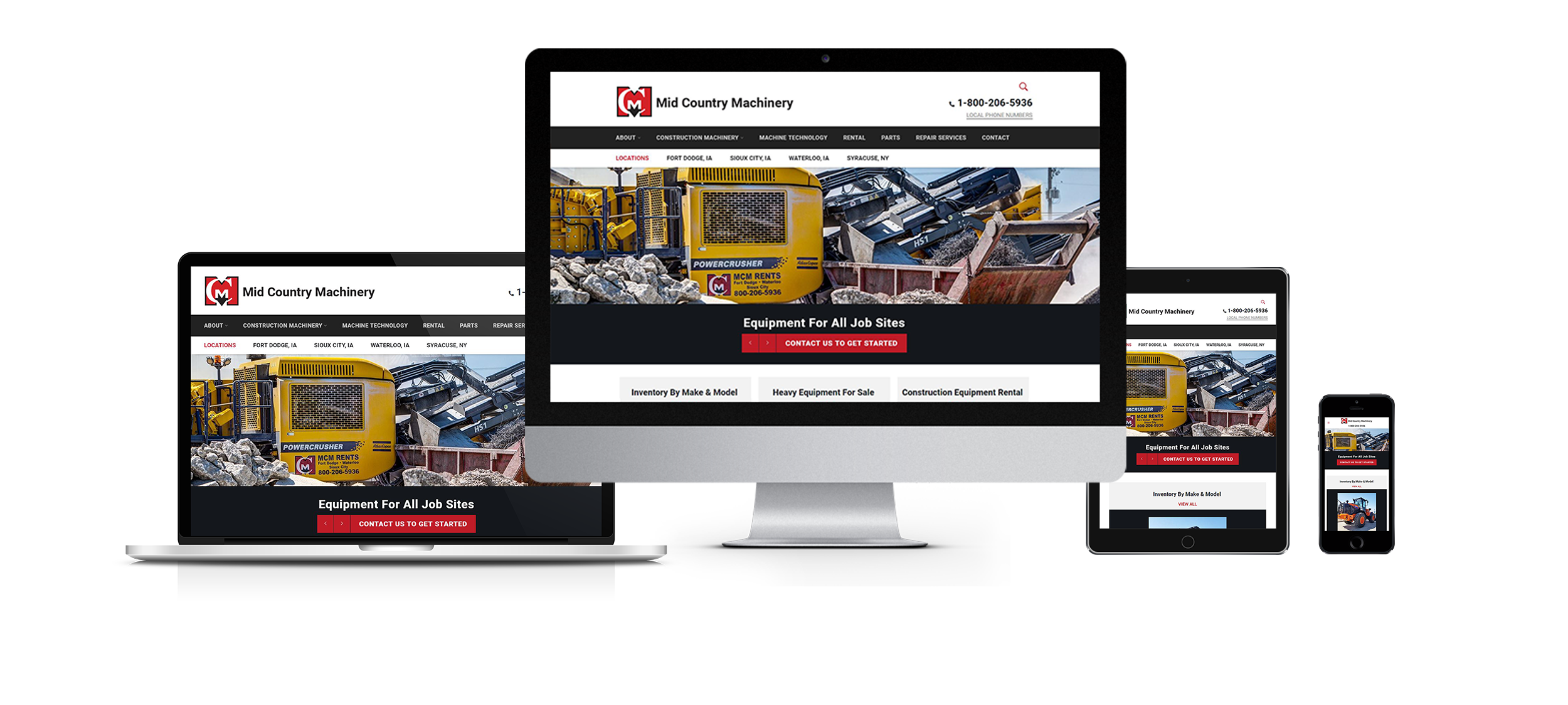 heavy equipment website design responsive website design by acs web design and seo