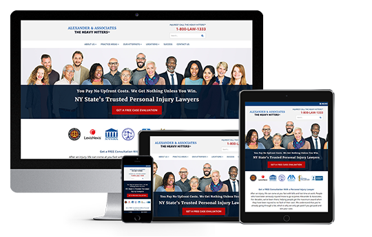 lawyer website design responsive web design view of alexander and associates