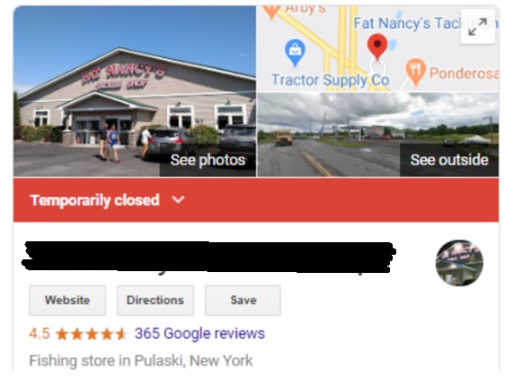 business growth during coronavirus temporarily closed mislabeled store in google search results