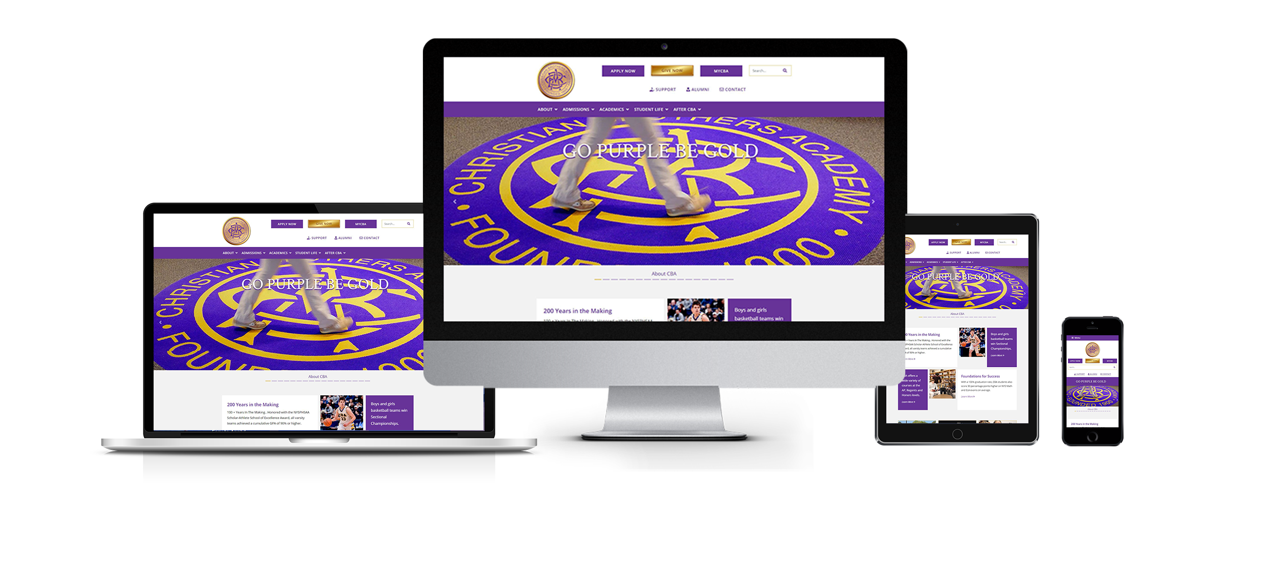 private school website design image of cba website responsive web design view