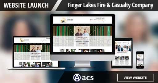 insurance website design finger lakes fire and casualty portfolio from acs web design and seo