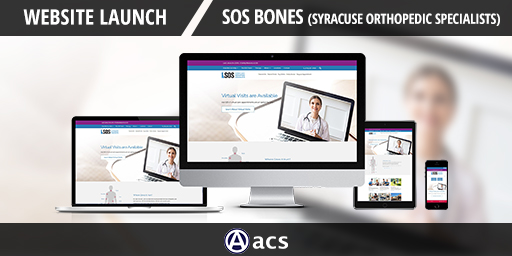 web design syracuse website launch sos bones syracuse orthopedic specialists acs logo