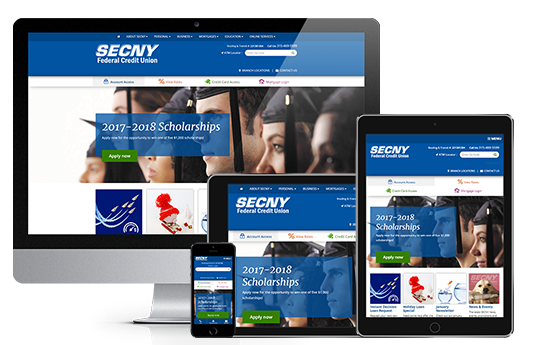 syracuse web design banking website design credit union website design for secny