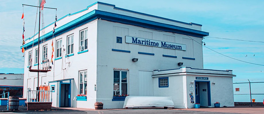 non profit website design image of maritime museum building and entrance