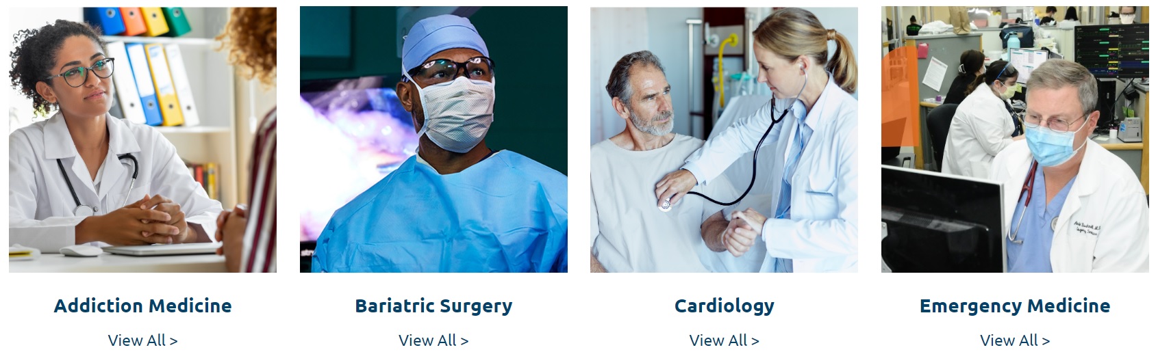 hospital website design image of staff directory by department addiction medicine view all bariatric surgery view all cardiology view all emergency medicine view all