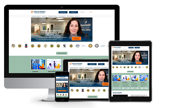 medical website design syracuse ny examples rome health by acs web design and seo