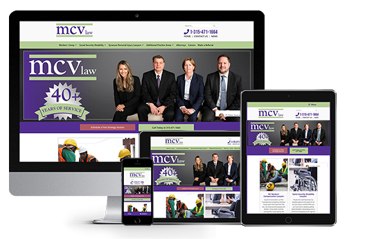 legal website design and law firm web design for mcv law responsive from acs web design and seo