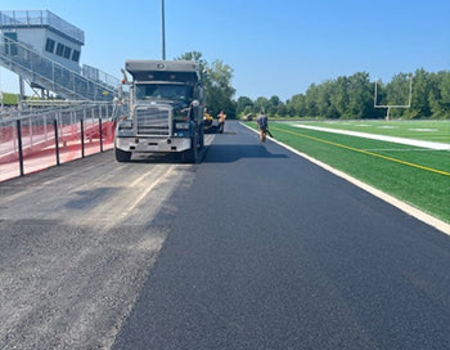 construction website design project gallery running track at high school
