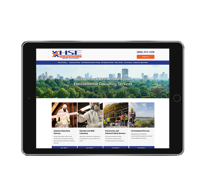 consulting website design for tablet landscape view hse consulting services