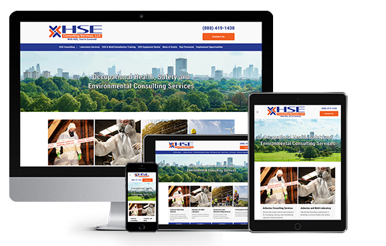 consulting website design website across laptop desktop table mobile