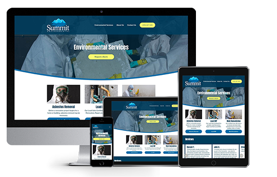contractor website design responsive web design summit environmental services on multiple devices