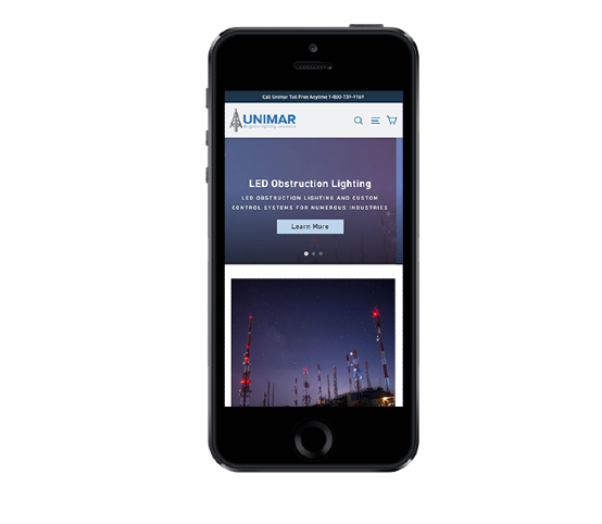 ecommerce website mobile view unimar