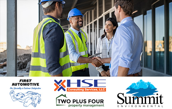 contractor website design acs web design and seo history contractor shaking hands and client logos