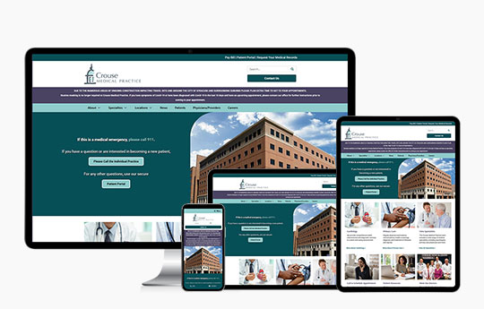 medical website design near syracuse ny for crouse medical practice website on multiple devices
