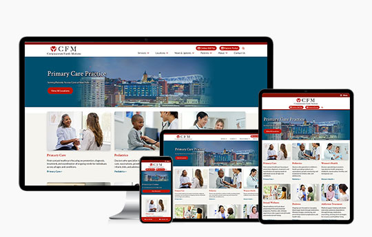 medical website design for compassionate family medicine on all devices
