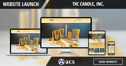 ecommerce web design for tkc candle website launch by acs view website