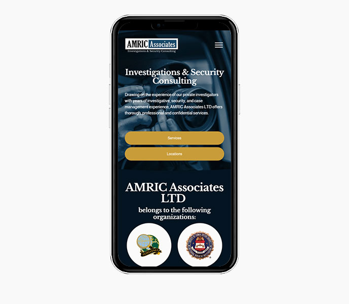 consultant web design by acs web design & SEO image of mobile view