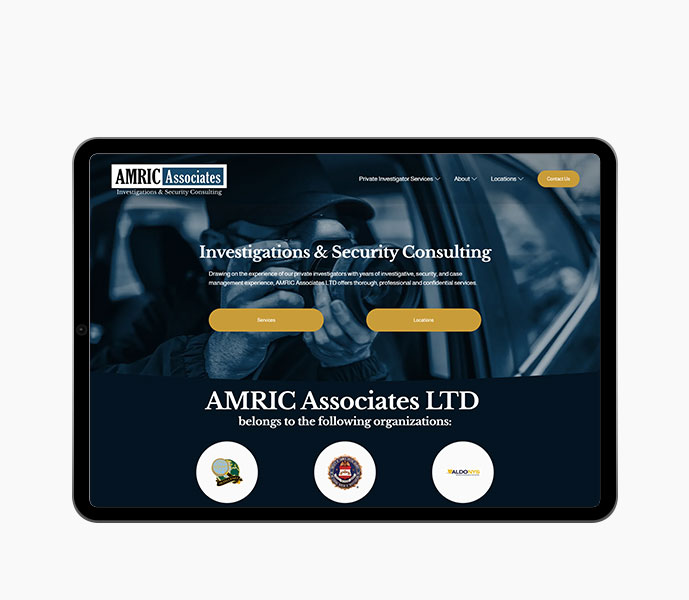 consultant web design by acs web design & SEO image of tablet view