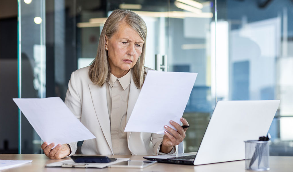 consent management platform web design client looking confused at paperwork