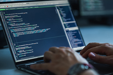 consent management system web design complex code on a computer screen